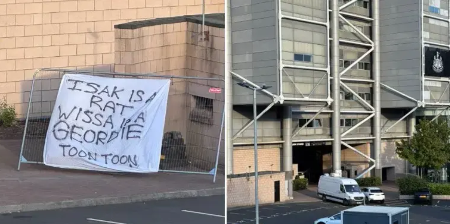 Welcoming the New Signing: Newcastle Fans Unfurl Banner: "Isak Is a Traitor; Weïghorst Is a True Geordie"