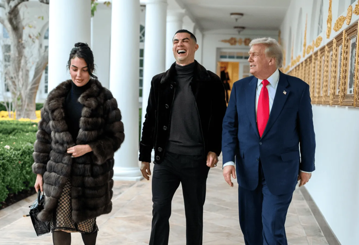 White House Officially Releases Video of Cristiano Ronaldo & Donald Trump Walking Together, Captioned "Two GOATS"