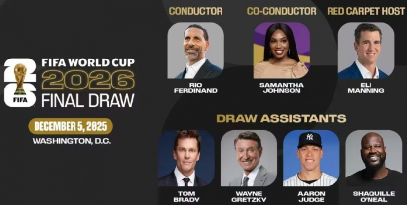 Rio Ferdinand,World Cup Draw,Tom Brady,Shaquille O'Neal