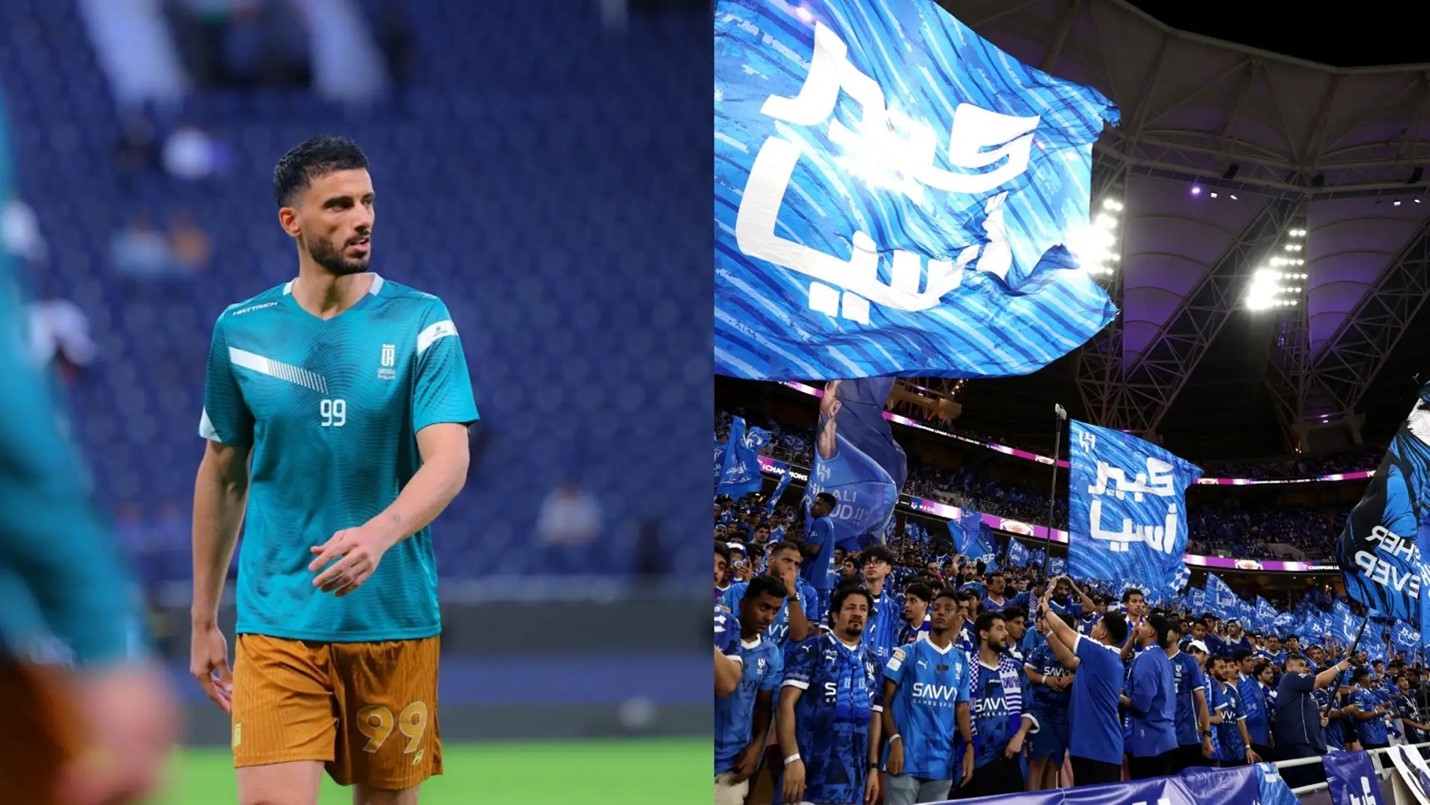 عمر السومة يلتقي جماهير الهلال بعد تبديله ويُظهِر تقديره للفتتهم النادرة السومة